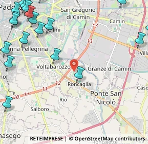 Mappa Via Silvio Pellico, 35020 Ponte San Nicolò PD, Italia (3.417)