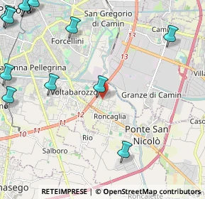 Mappa Via Silvio Pellico, 35020 Ponte San Nicolò PD, Italia (3.335)