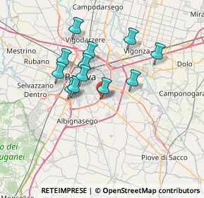 Mappa Via Silvio Pellico, 35020 Ponte San Nicolò PD, Italia (5.97083)