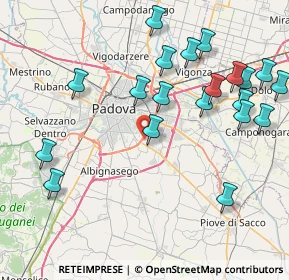 Mappa Via Silvio Pellico, 35020 Ponte San Nicolò PD, Italia (9.2735)