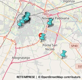 Mappa Via Silvio Pellico, 35020 Ponte San Nicolò PD, Italia (4.11813)