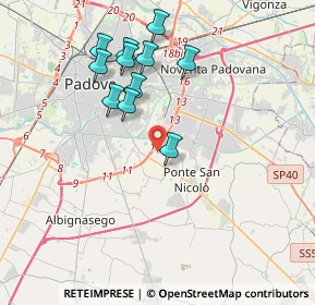 Mappa Via Silvio Pellico, 35020 Ponte San Nicolò PD, Italia (3.61818)