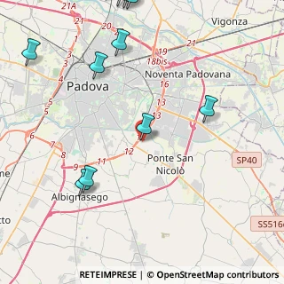 Mappa Via Silvio Pellico, 35020 Ponte San Nicolò PD, Italia (6.21333)