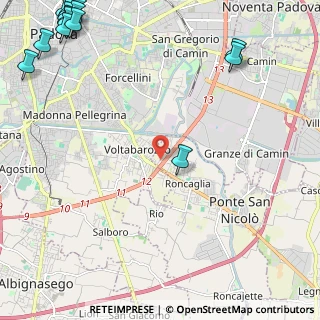 Mappa Via Antonio Norbiato, 35020 Ponte San Nicolò PD, Italia (3.83267)