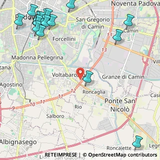 Mappa Via Antonio Norbiato, 35020 Ponte San Nicolò PD, Italia (3.44056)