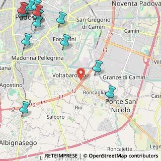 Mappa Via Antonio Norbiato, 35020 Ponte San Nicolò PD, Italia (3.49067)