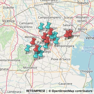 Mappa Via Antonio Norbiato, 35020 Ponte San Nicolò PD, Italia (9.46158)