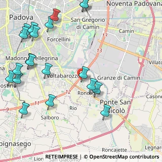 Mappa Via G. Rossa, 35020 Ponte San Nicolò PD, Italia (2.8605)