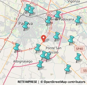 Mappa Via G. Rossa, 35020 Ponte San Nicolò PD, Italia (4.61133)