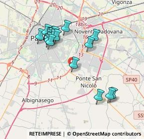 Mappa Via G. Rossa, 35020 Ponte San Nicolò PD, Italia (3.739)