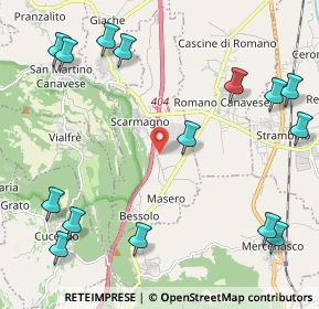 Mappa Via Masero, 10010 Scarmagno TO, Italia (2.88333)