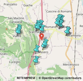 Mappa Via Masero, 10010 Scarmagno TO, Italia (1.7155)