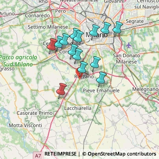 Mappa Via Giuseppe Mazzini, 20089 Rozzano MI, Italia (6.58643)