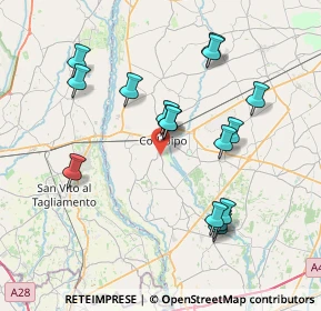 Mappa Via G. O. Marinelli, 33033 Codroipo UD, Italia (7.43938)
