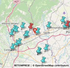 Mappa Via Giacomo Matteotti, 33070 Caneva PN, Italia (9.1055)