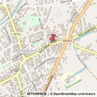 Mappa Via Udine,  51, 33050 Mortegliano, Udine (Friuli-Venezia Giulia)