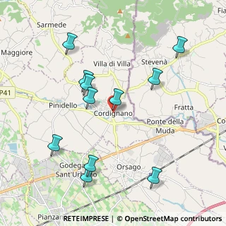 Mappa Piazza Italia, 31016 Cordignano TV, Italia (2.09091)