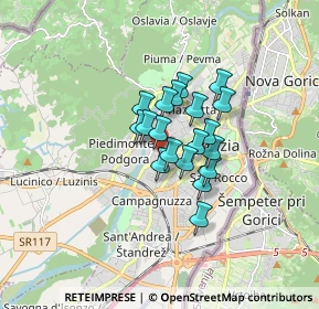 Mappa Via Massimo D'Azeglio, 34170 Gorizia GO, Italia (1.02053)