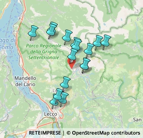 Mappa Via Castagneti n°, 23818 Pasturo LC, Italia (5.93625)