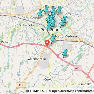 Mappa Pordenone Aviano Oderzo, 33170 Pravisdomini PN, Italia (2.104)
