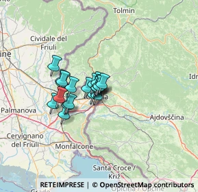 Mappa Via Pompeo Giustiniani, 34170 Gorizia GO, Italia (7.6655)