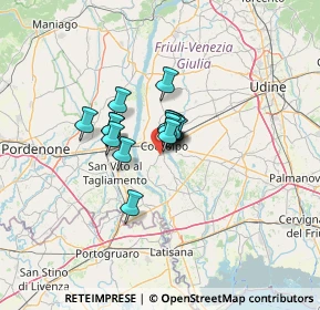 Mappa Via Ermes di Colloredo, 33033 Codroipo UD, Italia (6.85333)