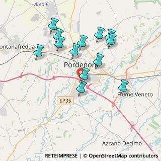 Mappa Pordenone-Portogruaro, 33170 Pordenone PN, Italia (3.61154)