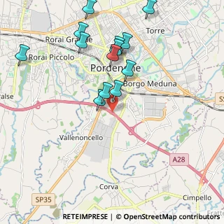 Mappa Pordenone-Portogruaro, 33170 Pravisdomini PN, Italia (2.08846)