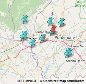 Mappa A28- Conegliano - Pordenone, 33070 Fontanafredda PN, Italia (6.6325)