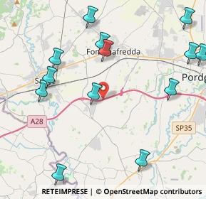 Mappa A28- Conegliano - Pordenone, 33070 Fontanafredda PN, Italia (5.7275)