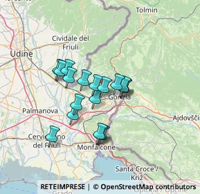 Mappa Via Tarabocchia, 34070 Mossa GO, Italia (9.84556)