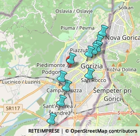 Mappa Via del Poggio, 34170 Gorizia GO, Italia (1.60273)