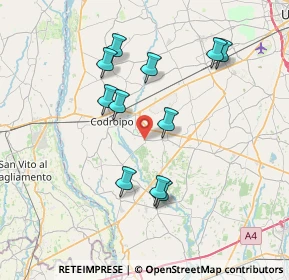 Mappa Via San Martino, 33033 Codroipo UD, Italia (6.89455)