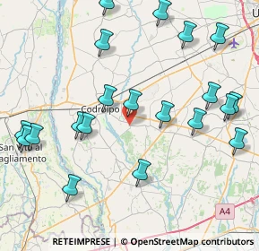 Mappa Via San Martino, 33033 Codroipo UD, Italia (9.4955)