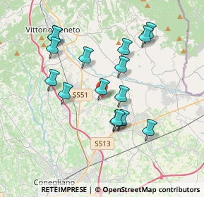 Mappa Via Feletti, 31014 Colle Umberto TV, Italia (3.455)