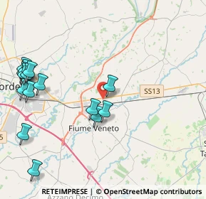 Mappa Via Alessandro Volta, 33080 Poincicco PN, Italia (5.01667)