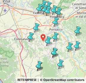 Mappa Via le Prata, 56040 Crespina Lorenzana PI, Italia (9.031)