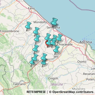 Mappa Via delle Mura, 60030 Belvedere Ostrense AN, Italia (10.8275)