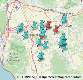 Mappa Via Garibaldi, 56043 Fauglia PI, Italia (6.4175)