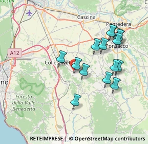 Mappa Via Giuseppe Garibaldi, 56043 Fauglia PI, Italia (7.55733)