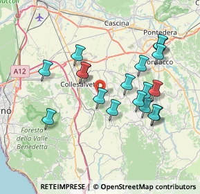 Mappa Via Giuseppe Garibaldi, 56043 Fauglia PI, Italia (7.28944)