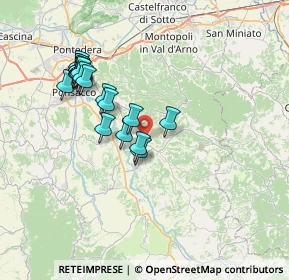 Mappa SP 11 delle Colline per Legoli, 56036 Palaia PI, Italia (7.185)