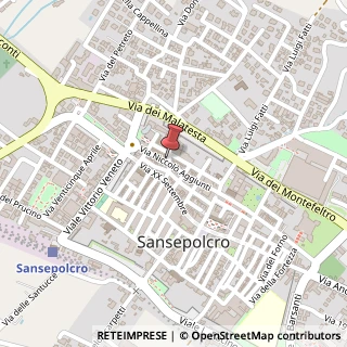 Mappa Via Niccolo' Aggiunti, 40, 52037 Sansepolcro, Arezzo (Toscana)