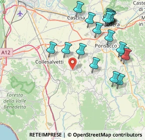 Mappa Via Botteghino, 56040 Botteghino PI, Italia (9.7405)