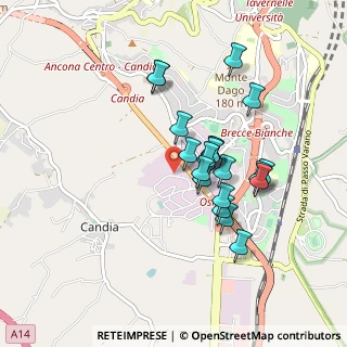 Mappa Via Achille Grandi, 60124 Ancona AN, Italia (0.776)