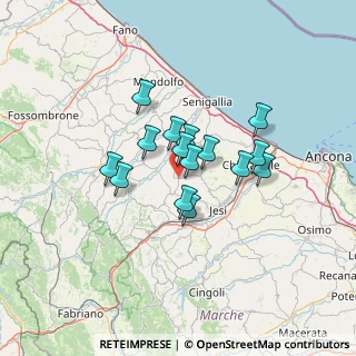 Mappa Via Rosciano, 60030 Belvedere Ostrense AN, Italia (9.70467)