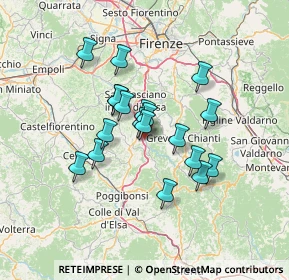 Mappa Via Alberto Burri, 50028 Tavarnelle Val di Pesa FI, Italia (10.90105)