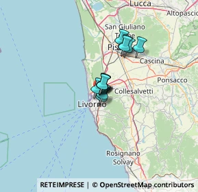 Mappa Via Nord, 57121 Livorno LI, Italia (7.16333)