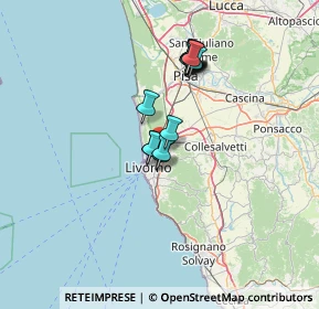 Mappa Via Nord, 57121 Livorno LI, Italia (11.44333)