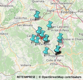 Mappa Via delle Regioni, 50052 Castelfiorentino FI, Italia (10.597)